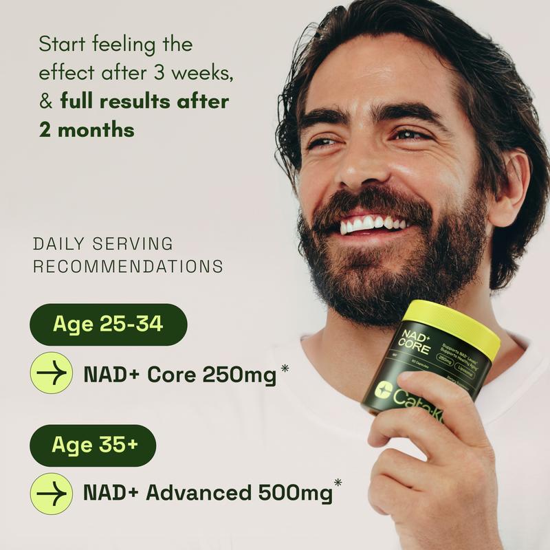 Cata-Kor NAD+ Core - NAD Supplement for Skin Aging Support, Energy, and Focus
