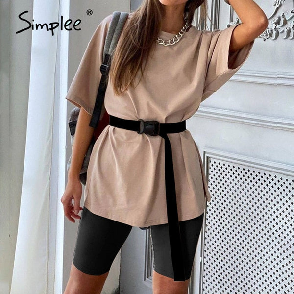 Simplee Casual solid outfits women's two piece suit