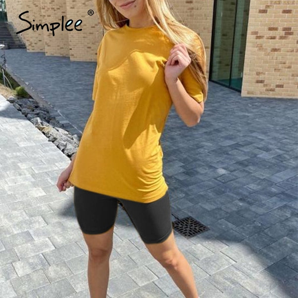 Simplee Casual solid outfits women's two piece suit